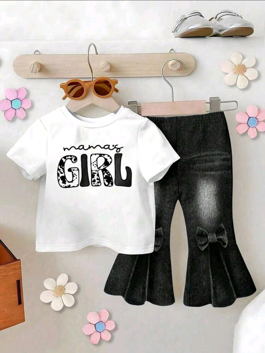 SHEIN طقم تي شيرت للبنات الصغار